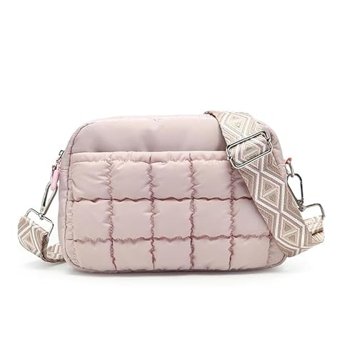 HICARRY Gesteppte Tasche Damen Puffer Bag Stepptasche Winter Crossbody Bag Damen Leichtgewicht Umhängetasche Fluffy Schultertasche mit Verstellbarem Gurt HICARRY Gesteppte Tasche Damen Puffer Bag Stepptasche Winter Crossbody Bag Damen Leichtgewicht Umhängetasche Fluffy Schultertasche mit Verstellbarem Gurt von HICARRY