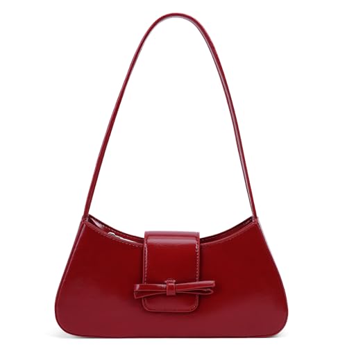 HICARRY Handtasche Damen Klein Umhängetasche Shoulder Bag Hobo Bag Elegant Handbag for Women PU Leder Schultertasche Damen Kleine Handtaschen mit Bogen Y2k Tasche Teenager Mädchen von HICARRY