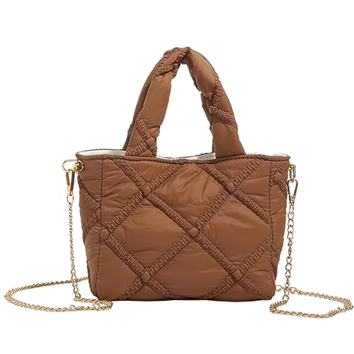 HICARRY Puffy Tote Bag, Gesteppte Shopper Tasche Damen Puffer Bag Tragetasche Klein Handtasche Damen Umhängetasche Stepptasche Beuteltasche Damen Schultertasche crossbody bag von HICARRY