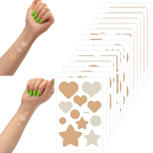 HICOHAND Tattoo Cover Up Patch, 15 PCS Ultra Thin Patch für Tattoo-Narbe und Muttermale Wasserdicht Schweißfest Aufkleber Patch zum Abdecken von Narben Tattoos von HICOHAND