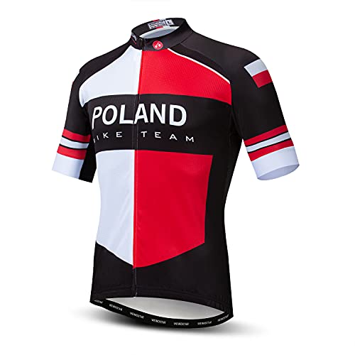 Radtrikot Herren Kurzarm Fahrradtrikot Rennrad Trikot Fahrradkleidung Cycling Jersey MTB Bike Wear Shirt Poland Größe M von HIDAKEAI