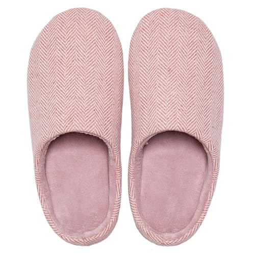 HIDARLING Hausschuhe Damen Herren mit Rückstellschaum Pantoffeln mit Rutschfester Gummisohle Weich und Flauschig Puschen Bequem Schuhe für drinnen und draußen von HIDARLING