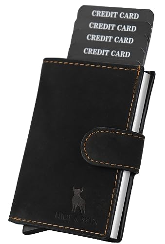 HIDE & SKIN Anti-Diebstahl Top Grain Leder Kartenhalter Cum Minimalistische Brieftasche für Herren Damen Schwarz S Minimalistisch, Schwarz , S, Minimalistisch HIDE & SKIN Anti-Diebstahl Top Grain Leder Kartenhalter Cum Minimalistische Brieftasche für Herren Damen Schwarz S Minimalistisch, Schwarz , S, Minimalistisch von HIDE & SKIN