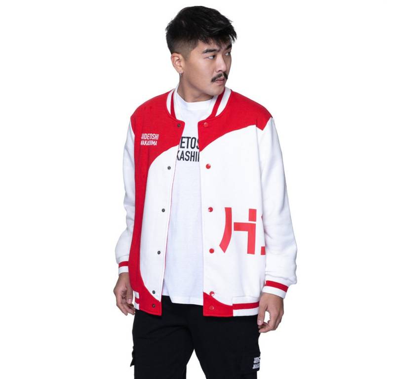 HIDETOSHI WAKASHIMA Collegejacke HIDETOSHI WAKASHIMA "Asakusa" Herren College Jacke im klassischen College Jacken Design von HIDETOSHI WAKASHIMA