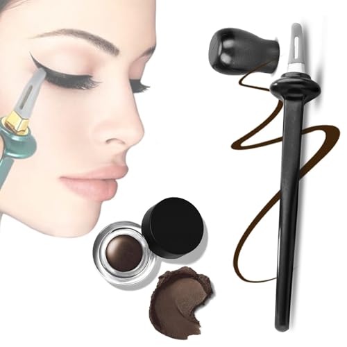 Arcbelle Eyeliner Set, Silicone Eyeliner Tools, Lasting Waterproof & Smudge Proof Eyeliners with Cream, Multi-purpose Make-Up for Easy Eye & Lip LinerApplication (Black+Brown Eyeliner Cream, 1 Set) von HIDRUO