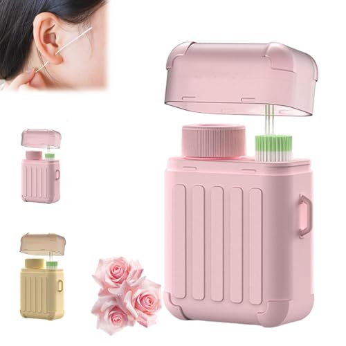 Ear Piercing Cleaning Kit, Ear Hole Ear Care Kit Disposable Earrings Hole Cleaner Ear Piercing Care Cleaning Tool Ear Hole Cleaning Line Ear Piercing Cleaning Floss for Girls Women Men (Rose, 180 PCS) von HIDRUO