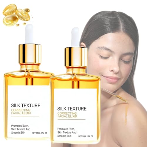 Silk Body Oil, Silk Body Oil for Women, 2026 New Perfume Oil Facial Elixir for Women Lightweight Facial Elixir, Firming Anti Aging Moisturizing Formula, Crepey Skin Hydrating After Shower (2 Pcs) von HIDRUO