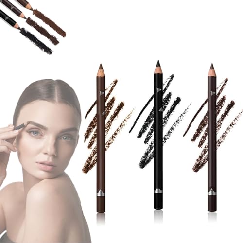 Systemous - Systemous Eyeliner, Systemouss 24 Hr Waterproof Eyeliners Duo Sharpenable Eye Penci, 2 in 1 Eyeliner and Eyebrow Pencil, No Smudging, Fading, Smooth and Easy (3 Color, 3 Pcs) von HIDRUO