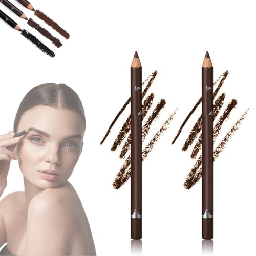 Systemous - Systemous Eyeliner, Systemouss 24 Hr Waterproof Eyeliners Duo Sharpenable Eye Penci, 2 in 1 Eyeliner and Eyebrow Pencil, No Smudging, Fading, Smooth and Easy (Brown, 2 Pcs) von HIDRUO
