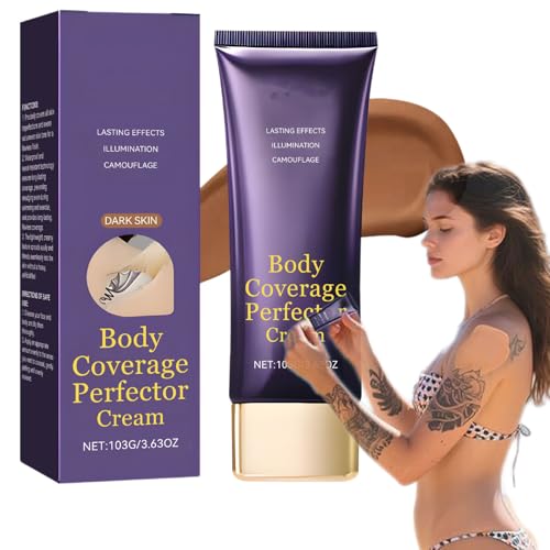 Tattoo Cover up Makeup Waterproof, Tattoo Concealer, Body Coverage Cream Waterproof Full Coverage Leg & Body Concealer – Tattoo Cover up Makeup, Long‑lasting Skin Perfector (Deep) von HIDRUO