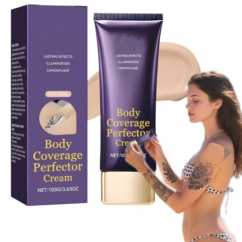 Tattoo Cover up Makeup Waterproof, Tattoo Concealer, Body Coverage Cream Waterproof Full Coverage Leg & Body Concealer – Tattoo Cover up Makeup, Long‑lasting Skin Perfector (Natural Radiance) von HIDRUO