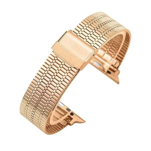 20 22 mm Edelstahl-Uhrenarmband für Samsung Galaxy Watch 7 6 5 4/4 6 Classic Band für Watch Series 10 9 8 7 6 SE 5 4, Roségold, Für S10, 46 mm von HIEHGN