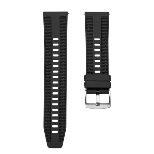 22 mm 18 mm Nylon-Silikonarmband für Huawei Watch GT5 46 mm, geflochtenes Armband, Zubehör, Ersatzarmband für GT4 GT 5Pro Band, Schwarz, für Huawei GT5 46 m von HIEHGN