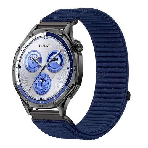 22 mm 20 mm 18 mm Sport-Nylonband für Huawei Watch GT5 4 46 mm Webarmband für Huawei Watch GT5 GT4 41 mm GT5 Pro 42 mm Armband, Azurblau, 18 MM von HIEHGN