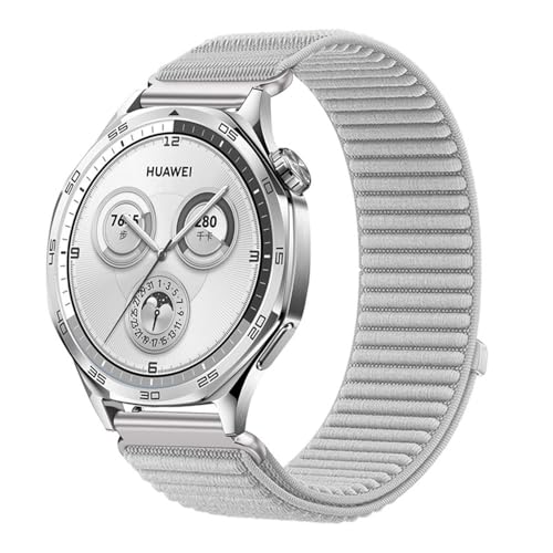 22 mm 20 mm 18 mm Sport-Nylonband für Huawei Watch GT5 4 46 mm Webarmband für Huawei Watch GT5 GT4 41 mm GT5 Pro 42 mm Armband, grau, 22 mm von HIEHGN