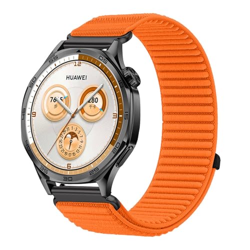 22 mm 20 mm 18 mm Sport-Nylonband für Huawei Watch GT5 4 46 mm Webarmband für Huawei Watch GT5 GT4 41 mm GT5 Pro 42 mm Armband, orange, 20 mm von HIEHGN