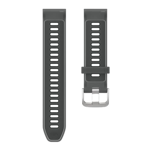 22 mm 20 mm 18 mm durchscheinendes Silikonarmband für Garmin für Forerunner 570 265 255 165 265S für Vivoactive 6 5 4 4S/für Venu 3S 3 2 Plus Band, Schwarz, 20 mm von HIEHGN