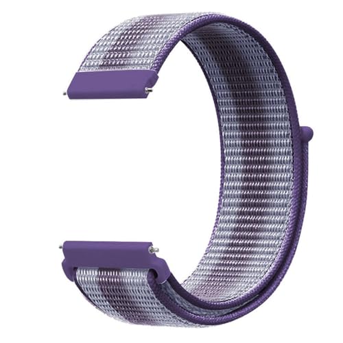 22-mm-Uhrenarmband für Huawei GT4GT5, für Samsung, für Galaxy Watch, für Garmin, Nylonschlaufe, atmungsaktives Klettband, Schwarz und Grau, 20 mm von HIEHGN