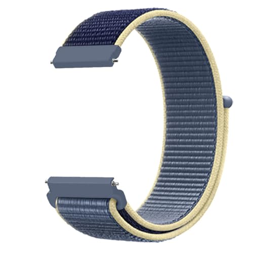 22-mm-Uhrenarmband für Huawei GT4GT5, für Samsung, für Galaxy Watch, für Garmin, Nylonschlaufe, atmungsaktives Klettband, weiße Streifen 01, 22 mm von HIEHGN