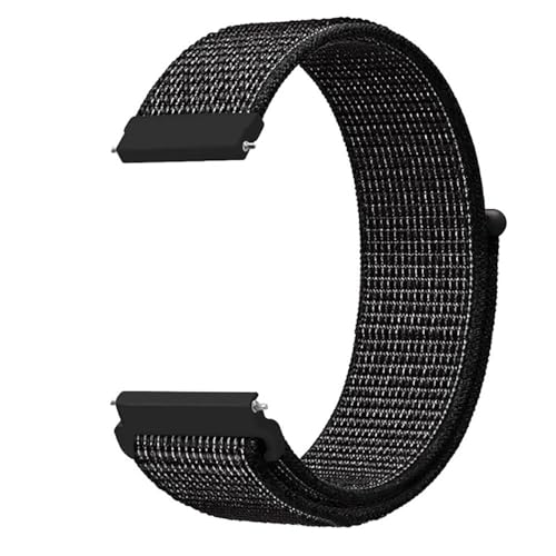 22-mm-Uhrenarmband für Huawei GT4GT5 für Samsung für Galaxy Watch für Garmin Nylonschlaufe, atmungsaktives Klettband, Snow Peak Black, 22 mm von HIEHGN