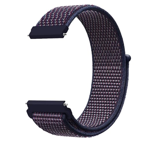 22 mm Uhrenarmband für Huawei GT4GT5 für Samsung für Galaxy Watch für Garmin Nylonschlaufe atmungsaktives Klettband, Schönes Blau, 20 mm von HIEHGN