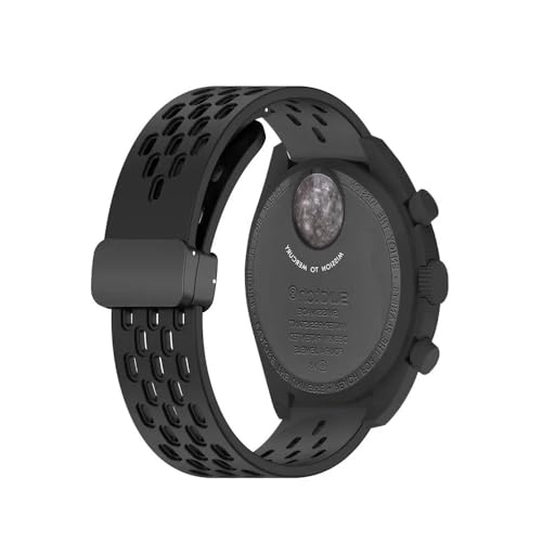 Für Omega X Swatch Joint MoonSwatch Band Magnetarmband für NOKIA Withings HR 40 mm Sport Silikonarmband 20 mm Zubehör, Schwarz, für Steel HR 40 mm von HIEHGN