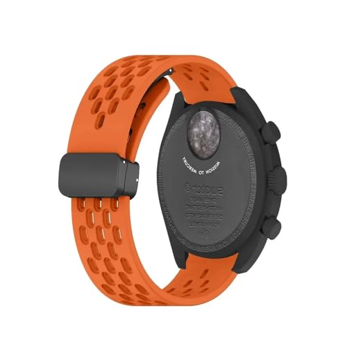 Für Omega X Swatch Joint MoonSwatch Band Magnetarmband für NOKIA Withings HR 40 mm Sport Silikonarmband 20 mm Zubehör, orange, für HR Sport 40 mm von HIEHGN