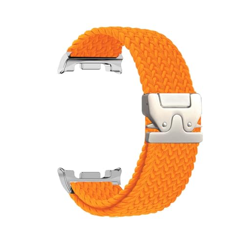 Geeignet für Samsung Galaxy Watch8 für 8Classic für Ultra2025 gewebtes Uhrenarmband mit Regenschirmschnalle, Orange, für Galaxy Watch Ultra/Ultra von HIEHGN