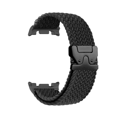 Geeignet für Samsung Galaxy Watch8 für 8Classic für Ultra2025 gewebtes Uhrenarmband mit Regenschirmschnalle, Schwarz, für Galaxy Watch8/8Classic von HIEHGN