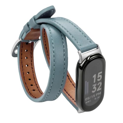 HIEHGN Für Mi Band 8 Armband, Lederarmband, für Xiaomi Mi Band 9, Armband, Uhrenersatz für Miband 8 NFC, Sportarmband, 05, für Miband 8 9 von HIEHGN