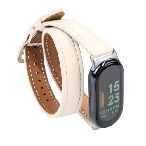 HIEHGN Für Mi Band 8 Armband, Lederarmband, für Xiaomi Mi Band 9, Armband, Uhrenersatz für Miband 8 NFC, Sportarmband, Begei, für Miband 8 9 von HIEHGN