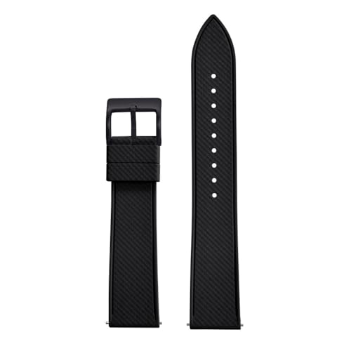 HIEHGN Gummiband 20 mm 22 mm Schnellverschluss-Gummiband Tauchen wasserdichtes weiches Armband, 02, 20 mm von HIEHGN