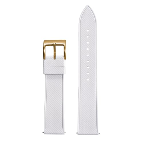 HIEHGN Gummiband 20 mm 22 mm Schnellverschluss-Gummiband Tauchen wasserdichtes weiches Armband, 15,22 mm von HIEHGN