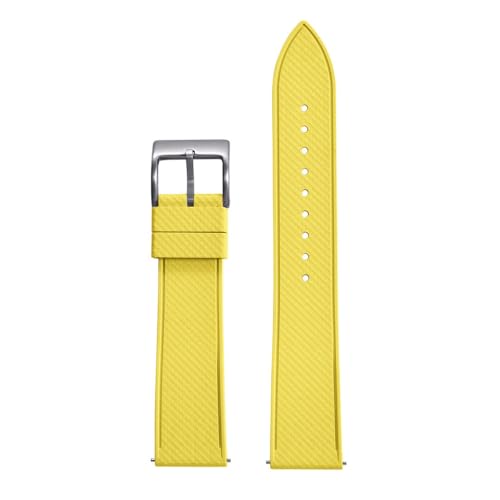 HIEHGN Gummiband 20 mm 22 mm Schnellverschluss-Gummiband Tauchen wasserdichtes weiches Armband, 19,22 mm von HIEHGN