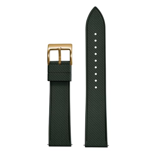 HIEHGN Gummiband 20 mm 22 mm Schnellverschluss-Gummiband Tauchen wasserdichtes weiches Armband, 36,22 mm von HIEHGN