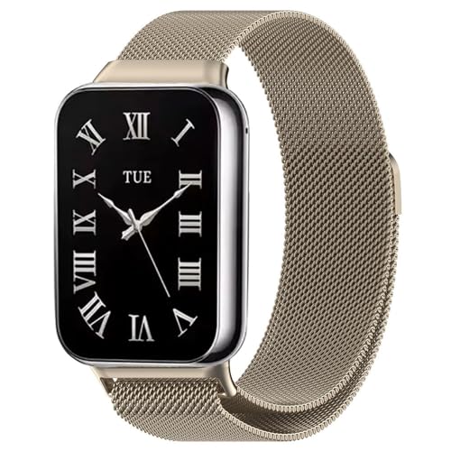 HIEHGN Metall-Milanese-Armband für Xiaomi Mi Band 9 Pro für Mi Band 8 Pro Armband Loop Band Gürtel Correa für Redmi Watch 4 Armbandzubehör, 01, für Mi Band 8 Pro von HIEHGN