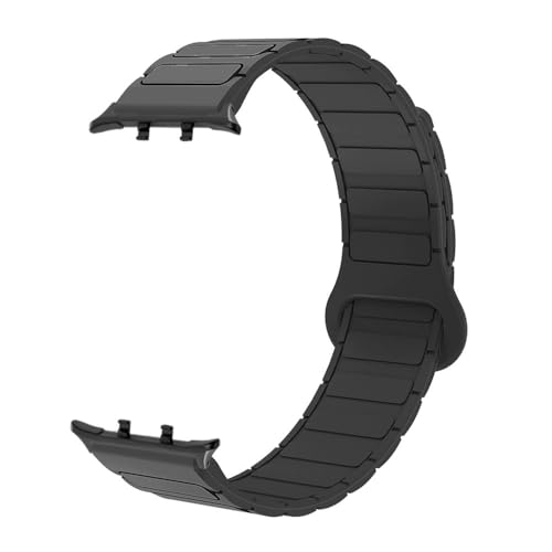 HIEHGN Ringarmband für Honor Watch 5, schweißresistentes Silikon-Ersatzarmband im Armor-Stil mit Schnellverschluss, Schwarz, 20 mm Schwarz von HIEHGN