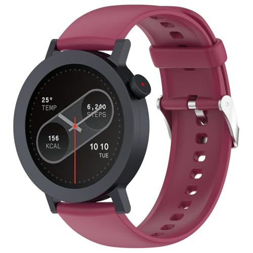 HIEHGN für CMF Watch Pro 2 Flüssigsilikonarmband 22 mm Sportuhr-Ersatzarmband, Weinrot, für CMF Watch Pro 2 HIEHGN für CMF Watch Pro 2 Flüssigsilikonarmband 22 mm Sportuhr-Ersatzarmband, Weinrot, für CMF Watch Pro 2 von HIEHGN