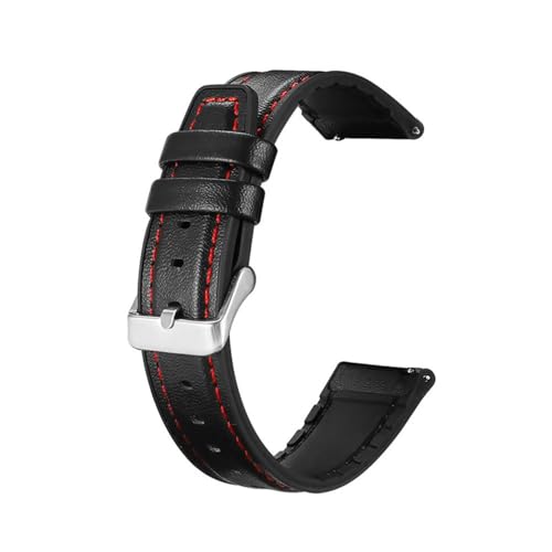 Silikon-Lederarmband mit Schnellverschluss für Huawei Watch GT2/3, wasserdicht, Smart-Armband, Sport-Armband, 18/20/22 mm, 19,22 mm von HIEHGN