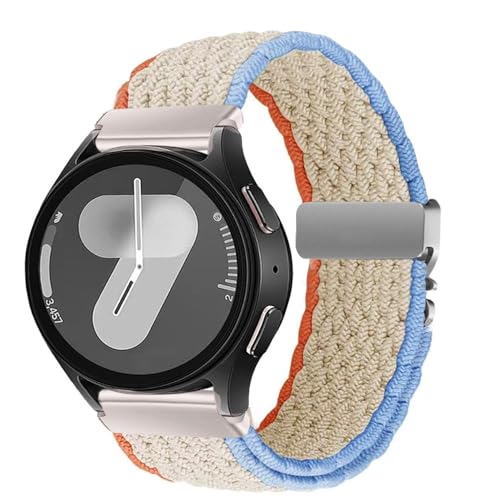 Uhrenarmband aus gewebtem Nylon mit Fallschirmschnalle, 20 mm, 22 mm, für Huawei und Samsung-Serie, Puderweiß und Grau, 22 mm von HIEHGN