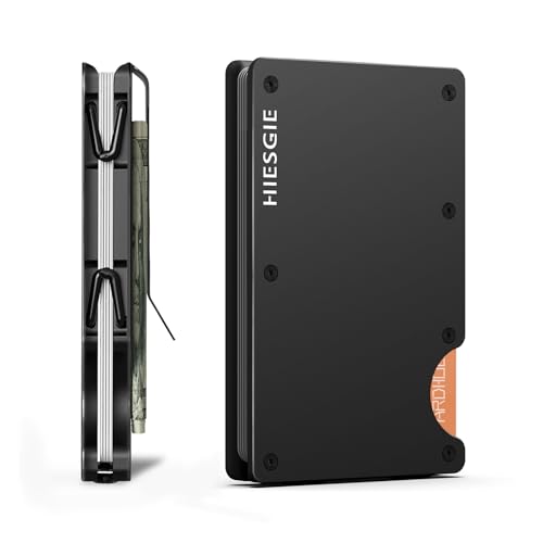 HIESGIE Geldbörse für Herren mit Geldklammer aus Metall - Minimalistische Fronttasche RFID-blockierende Geldbörse, Klassisch HIESGIE Geldbörse für Herren mit Geldklammer aus Metall - Minimalistische Fronttasche RFID-blockierende Geldbörse, Klassisch von HIESGIE