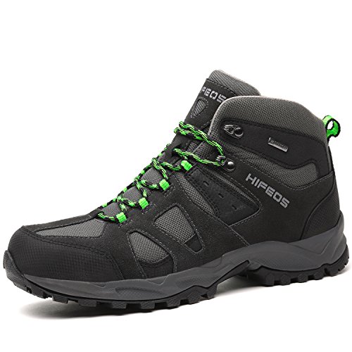 HIFEOS Wanderschuhe Herren Wasserdicht Leichte Trekkingschuhe Herren rutschfeste Bequeme Outdoor Schuhe Herren für Sport Hiking Trekking-& Wanderhalbschuhe 41 graugrün von HIFEOS