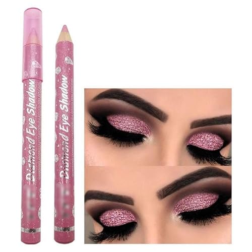 1 stücke Seidenraupe Perlglanz Lidschatten Stift Stick Pailletten Glänzenden Lidschatten Lippenstift Bleistift Langlebige Make-Up Wasserdicht 9 Farbe (Color : B) von HIFFEY