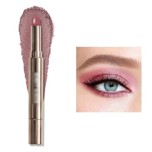 10-farbiger doppelseitiger Lidschattenstift mit Schwammpinsel, perlmuttartiger, langlebiger Lidschattenstift, Konturierung, tragbare Make-up-Kosmetik (Color : 10 eyeshadow) von HIFFEY