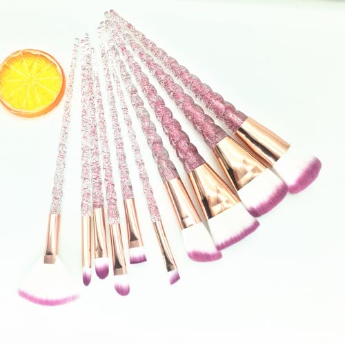 10 stücke Make-Up Pinsel Set Diamant Kristall Griff Blending Foundation Pulver Lidschatten Augenbraue Pinsel Schönheit Make-Up-Tools(03) von HIFFEY