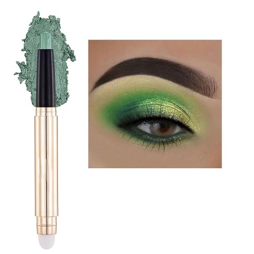 18 Farben Lidschatten Stick Glitzer Schimmer Doppelkopf mit Pinsel Wasserdicht Kein Ausbleichen Sexy Hochglanz Matt Lidschatten (Color : 15) von HIFFEY