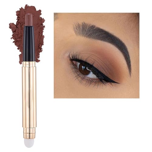 18 Farben Lidschatten Stick Glitzer Schimmer Doppelkopf mit Pinsel Wasserdicht Kein Ausbleichen Sexy Hochglanz Matt Lidschatten (Color : 17) von HIFFEY