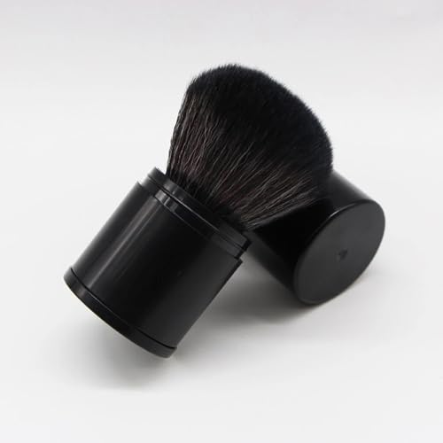 1pc Praktische Einziehbare Make-Up Pinsel Make-Up Werkzeuge Zubehör Lidschatten Große Lose Pulver Erröten (Color : Black) von HIFFEY