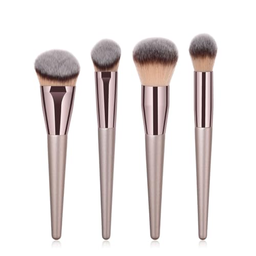 4 stücke Champagner Make-Up Pinsel Set Foundation Powder Blush Blending Concealer Kontur Highligh Gesicht Schönheit Frauen Make-Up-Tools von HIFFEY
