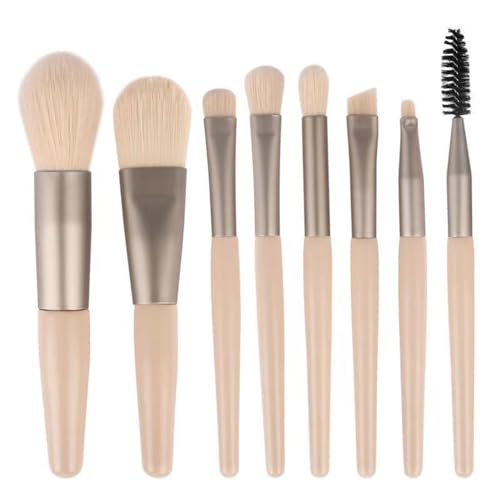 8Pcs Make-Up Pinsel Set Make-Up Concealer Pinsel Erröten Lose Pulver Pinsel Lidschatten Foundation Pinsel Schönheit Werkzeuge (Color : Beige) von HIFFEY